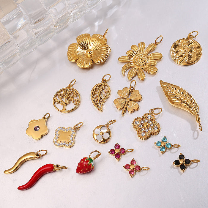 Wholesale DIY Stainless Steel Gold-Plated Necklace Pendant