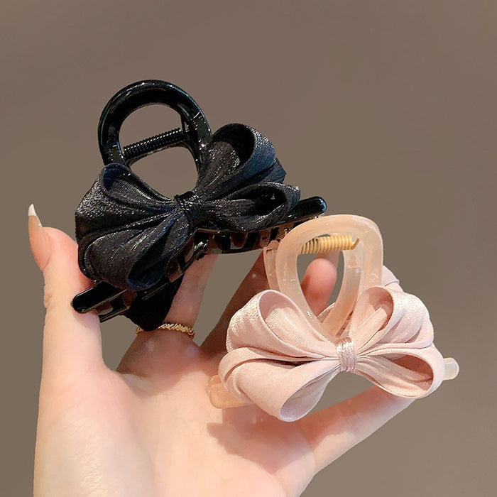 Wholesale Simple fabric hair clip, shark clip at the back of the head, half zip clip, temperament bow clip, hair clip, headband accessory