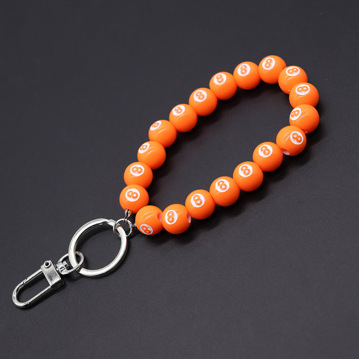 Wholesale Simple Alloy Door Buckle Black 8 Lanyard ins Mobile Phone Chain Keychain Pendant Bag Lanyard Accessories