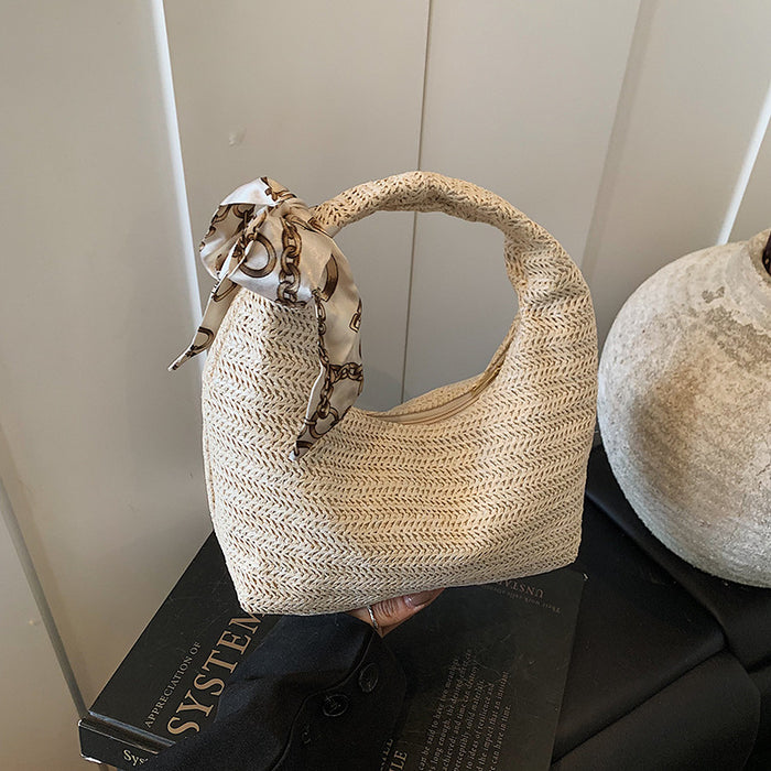 Wholesale New straw woven handbag, fashionable handbag, women's bag, versatile single shoulder diagonal cross bag