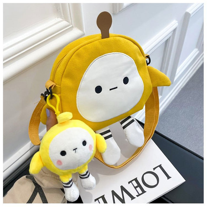 Wholesale New Cute Cartoon Egg Party Canvas Bags Japanese Girls' Casual and Stylish Single Shoulder Backpacks JDC-SD-YT006