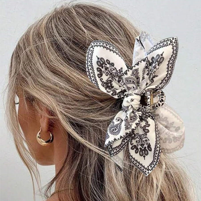 Wholesale double-sided cashew flower love clip bow hairpin summer holiday shark clip fashion ponytail clip