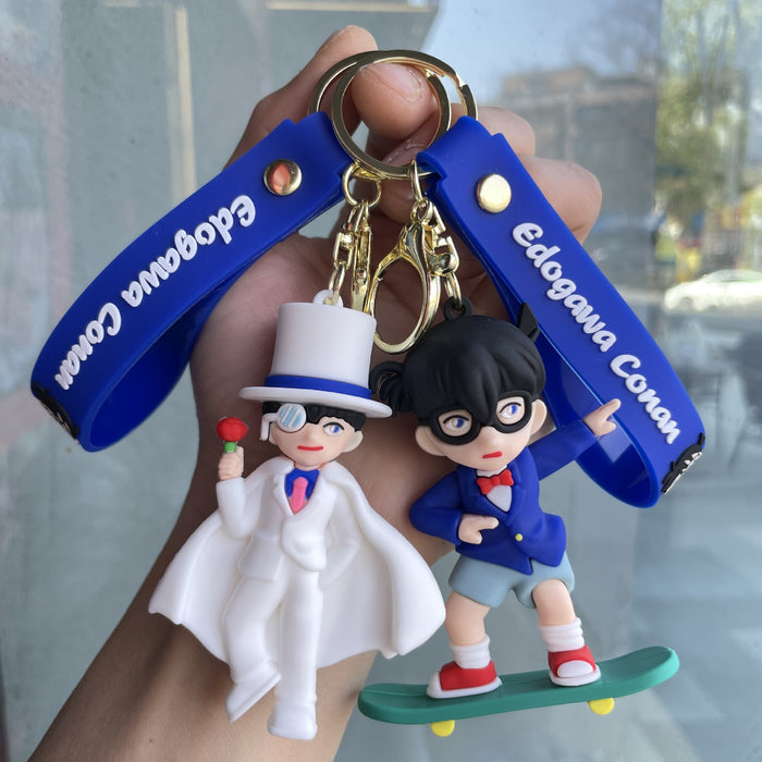 Wholesale Keychain cartoon figurine creative couple backpack pendant hanging decoration car keychain