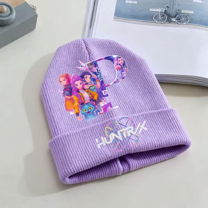 Wholesale KPOP Knitted Cartoon Letter Print Hat