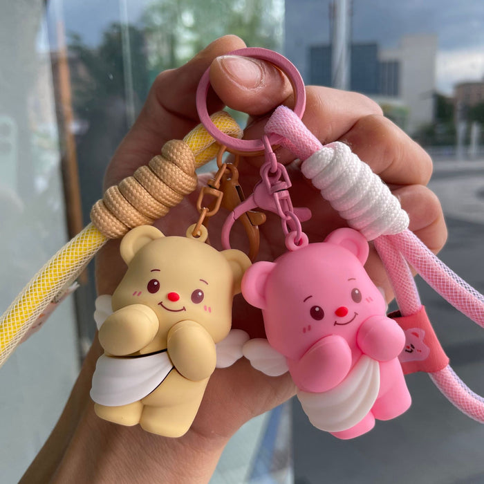 Wholesale Little Bear Cartoon Keychain Cute Bag Pendant Couple Car Keychain