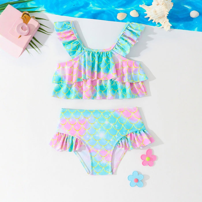 Wholesale Split swimsuit double layered swimsuit two-piece set