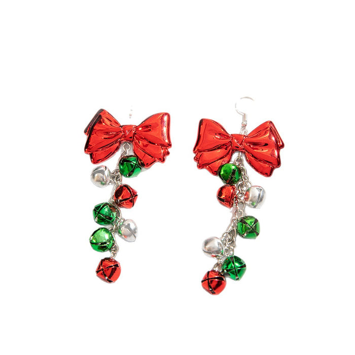 Wholesale Red Iron Bow Earrings Fashion Jewelry Accessory for Women Boutique Resale MOQ≥2