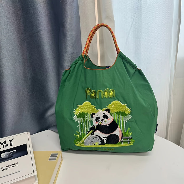 Wholesale Embroidered Eco-Friendly Shopping Bag Nylon Cartoon Handbag Women' s Crossbody Shoulder Bag