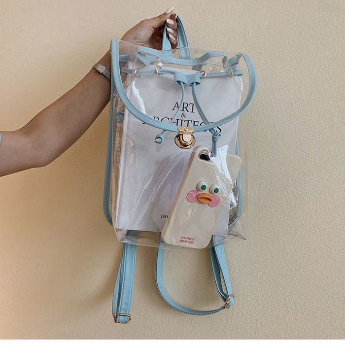 Wholesale New transparent PVC backpack for outdoor travel