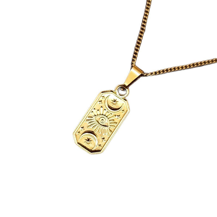 Wholesale Accessories Devil's Eye Stainless Steel Vacuum Pendant Necklace