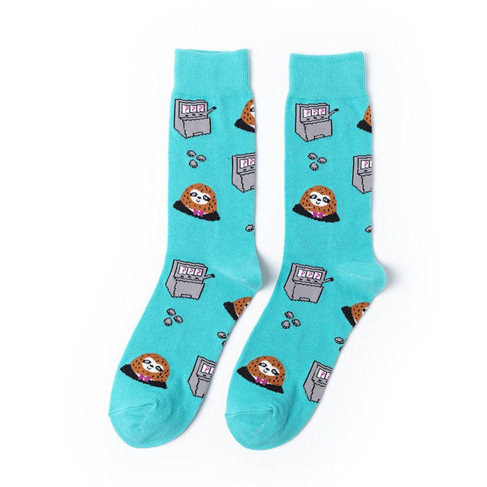 Wholesale Mid-calf all-season color-blocked socks