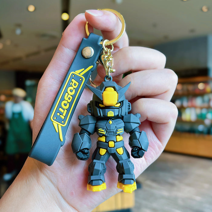 Wholesale Cartoon warrior keychain tide play doll car key chain bag car pendant claw machine gif