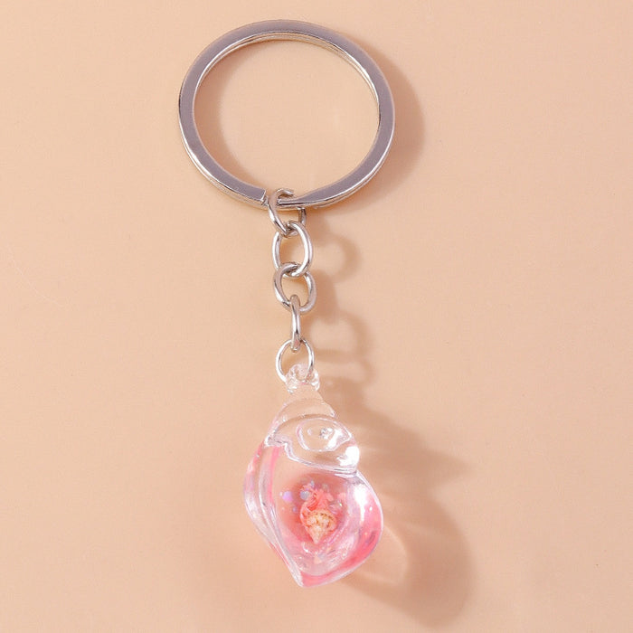 Wholesale Creative glow-in-the-dark conch keychain