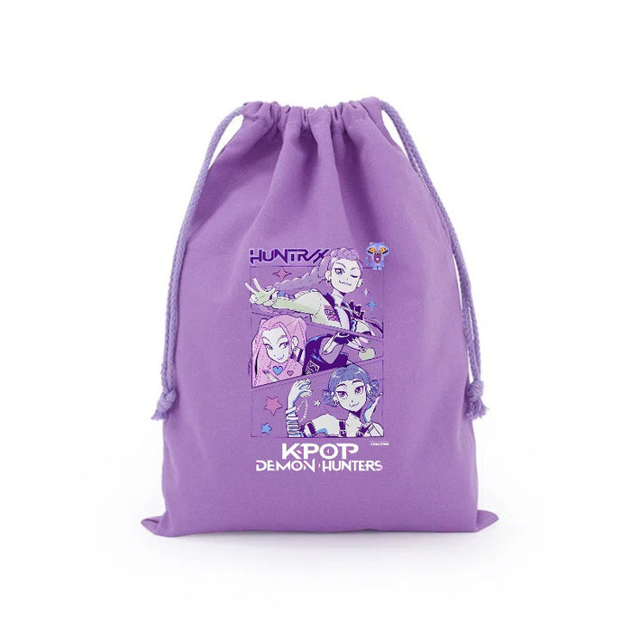 Wholesale Cartoon Canvas Drawstring Travel Storage Bag Handbags