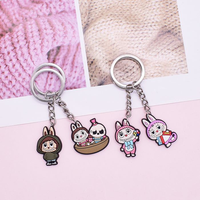 Wholesale Cartoon Pvc Key Chain Small Gifts Cute Key Ring DIY School Bag Pendant Key Chain