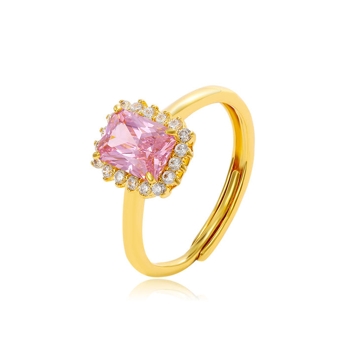 Wholesale Square Temperament Retro Light Luxury Ring for Women JDC-RS-XP001