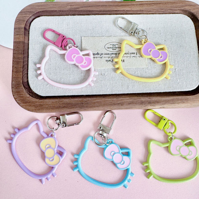 Wholesale New Creative Hollow out Alloy Key Pendant Decoration Cute Cartoon Bag Decoration Accessories Hanging Accessories Wholesale