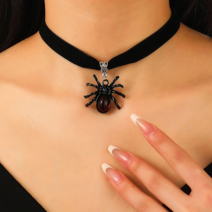 Wholesale pirate disc spider cross rose skull collar necklace women's neck chain choker