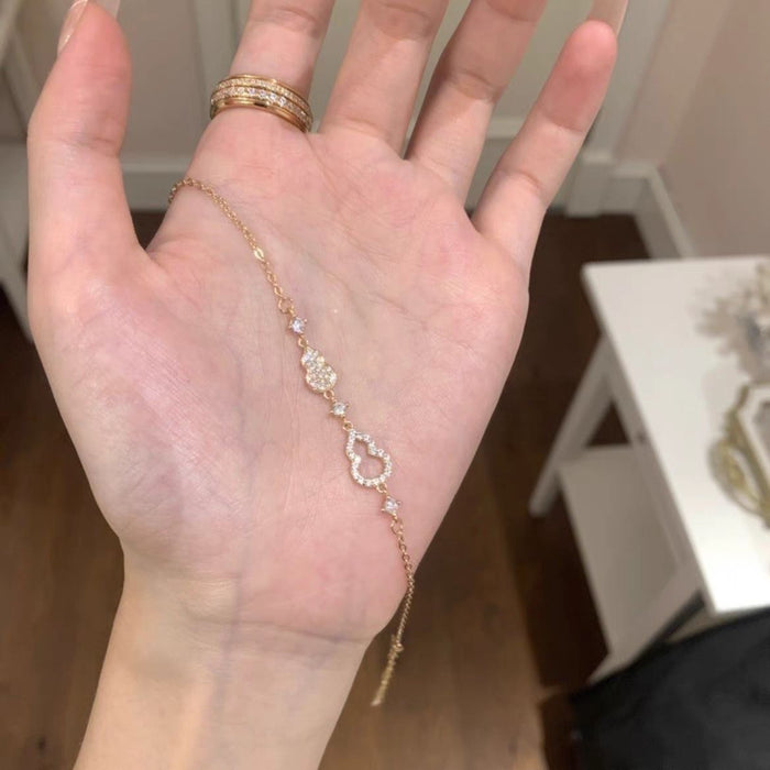 Wholesale Double Gourd Bracelet Women's Simple Niche Diamond Ins Style Bracelet