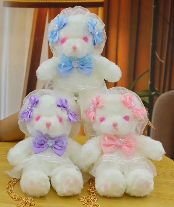 Wholesale Cute  plush toy Lolita hand-made bear bag