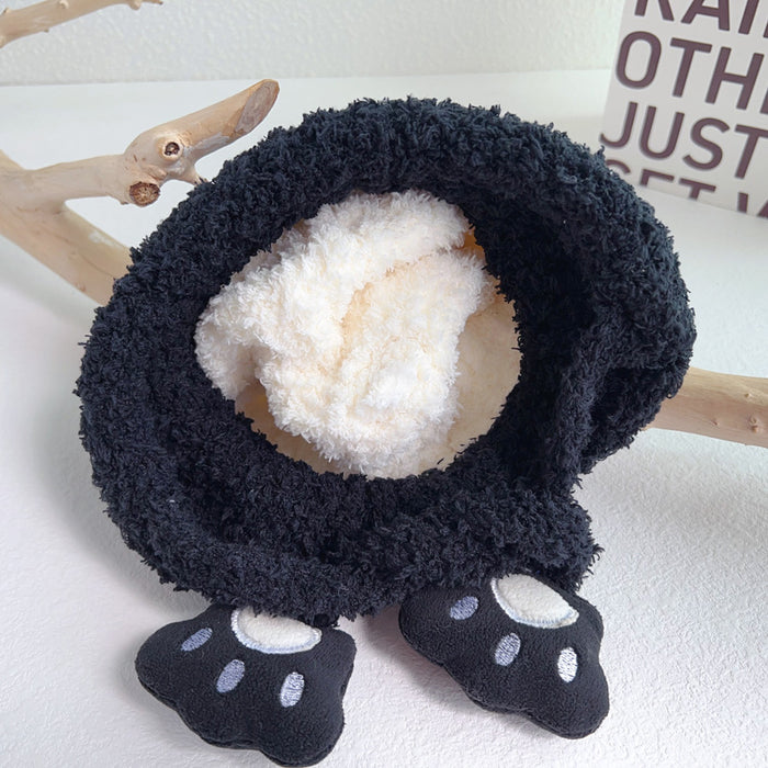 Wholesale Panda plush hat cute animal ears warm pullover hat baby wool hat children ear protection plus velvet hat