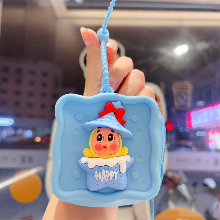 Wholesale Cute Cartoon Silicone Earphone Bag