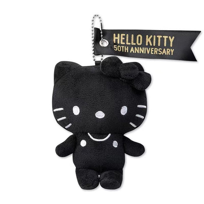 Wholesale Cute Cartoon Black and White Pure Black Cat Plush Doll Pendant Keychain Bag Pendant