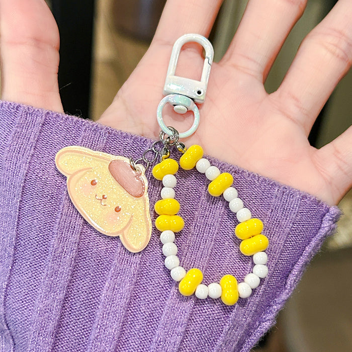 Wholesale Handmade Beaded Cute Mobile Phone Chain  Accessories  Bracelet Keychain Pendant