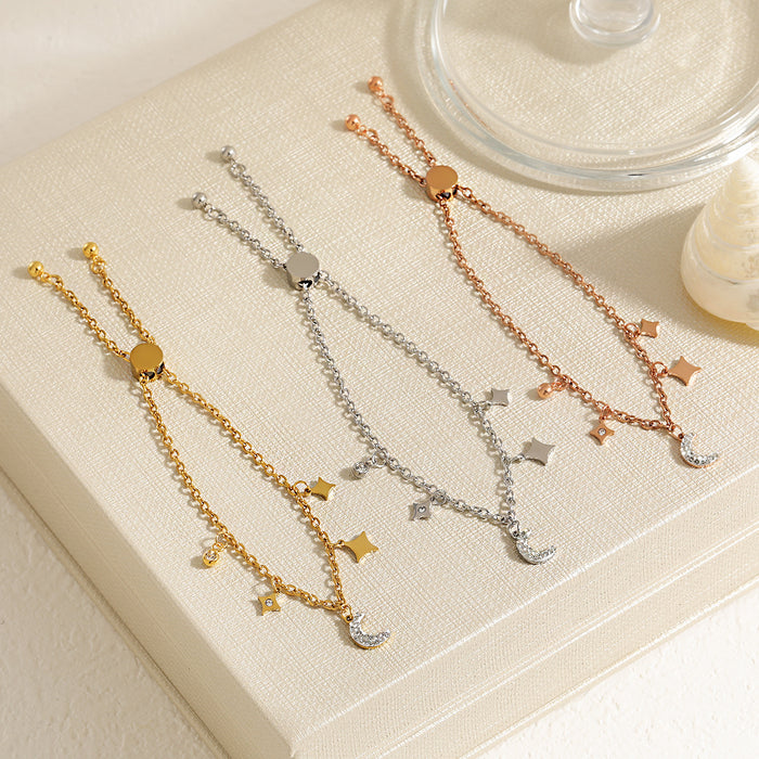 Wholesale Moon Star Diamond Plated Bracelet Jewelry Accessory