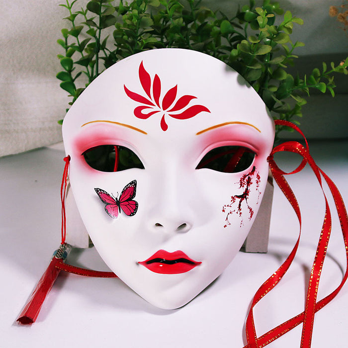 Wholesale Animistic Internet Celebrity Adult Party Mask Full Face Chinese Style Hand-painted Decoration Hanfu Accessories Members Exclusive