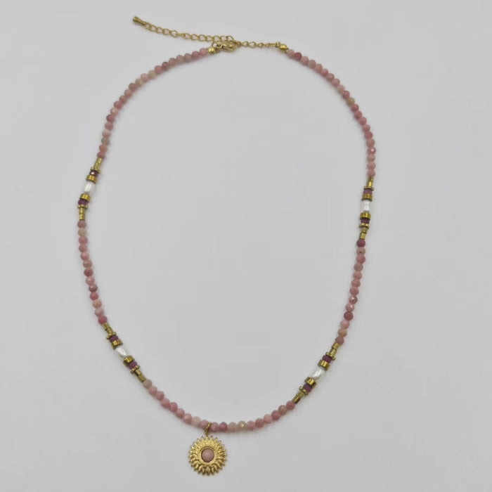 Wholesale Natural stone handmade bead necklace, collarbone chain, niche and versatile necklace