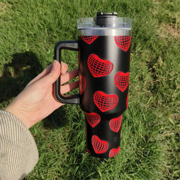 Wholesale Valentine' s Day Themed 40oz Insulated Car Cup with Handle 304 Stainless Steel MOQ≥2