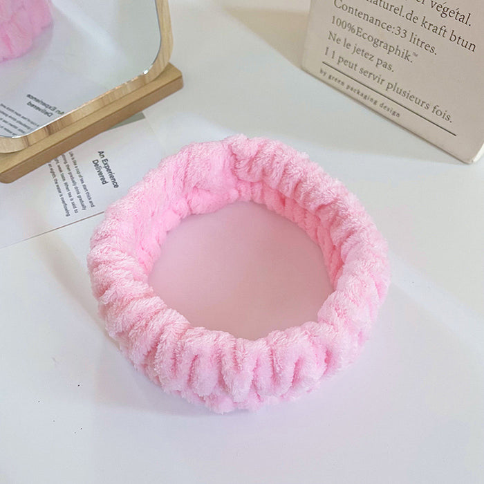 Wholesale Hairbands and Wristbands Set Hot Selling Women' s Face Wash Non-Slip Headband Pleated Hair Accessories Hairbands