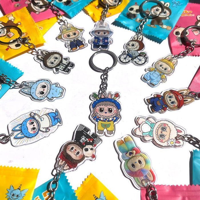 Wholesale Keychain girly cute double-sided cartoon acrylic pendant school bag pendant gift