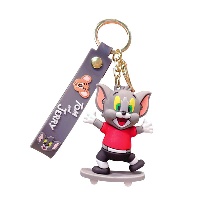 Wholesale Skateboard Key Chain Cartoon Doll School Bag Pendant Cute Pendant Small Gift