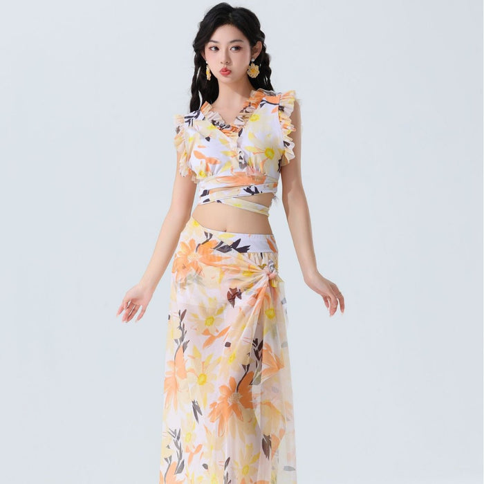 Wholesale Women's 3-piece swimsuit set, bikini swimsuit, high-end sensation, hot spring bath swimsuit