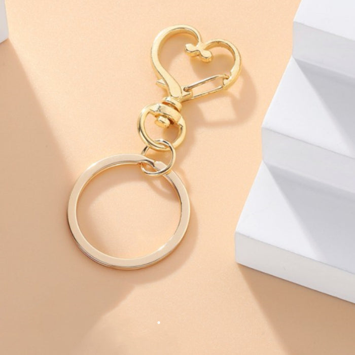 Wholesale Shaped Heart Button Keychain JDC-KC-RongR010