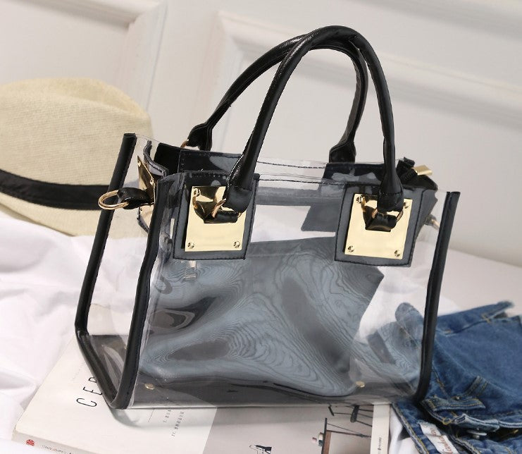 Wholesale Summer Crystal Transparent Beach Bag Shoulder Bag JDC-SD-DanZe001