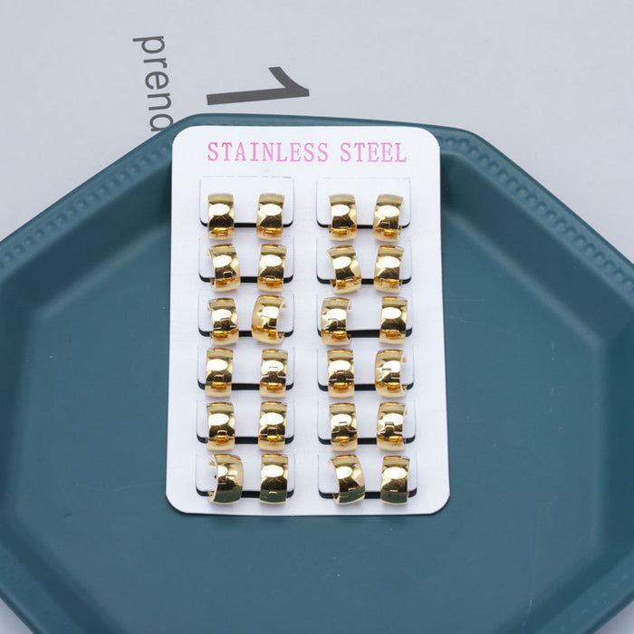 Wholesale Fashionable smooth titanium steel earrings and stainless steel accessories