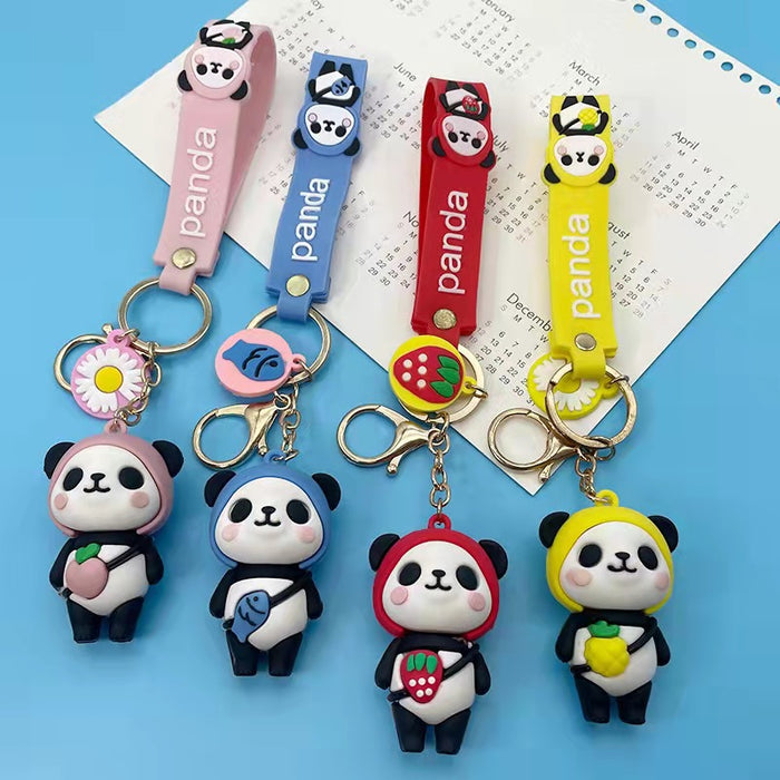 Wholesale Fruit Panda Keychain Pendant Creative Cartoon JDC-KC-ZT002