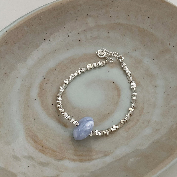 Wholesale Pure silver bracelet, bead, niche temperament, versatile accessory