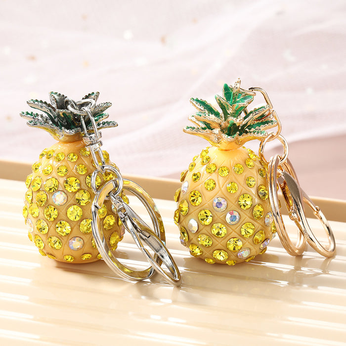 Wholesale Fruit Shaped Metal Keychain Decorative Bag Charm MOQ≥2