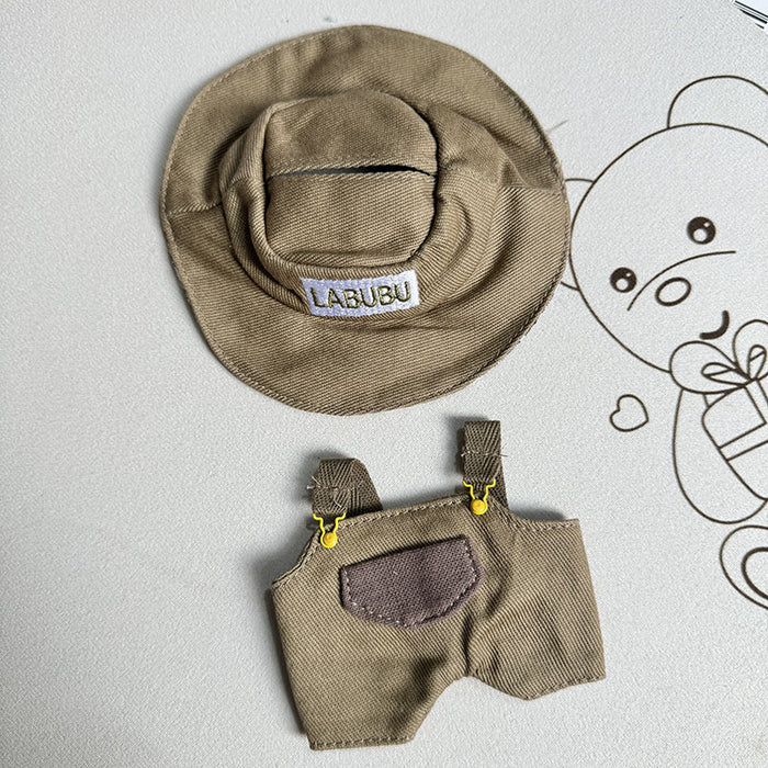 Wholesale clothes pendant party doll green fisherman suspenders Doll Accessories