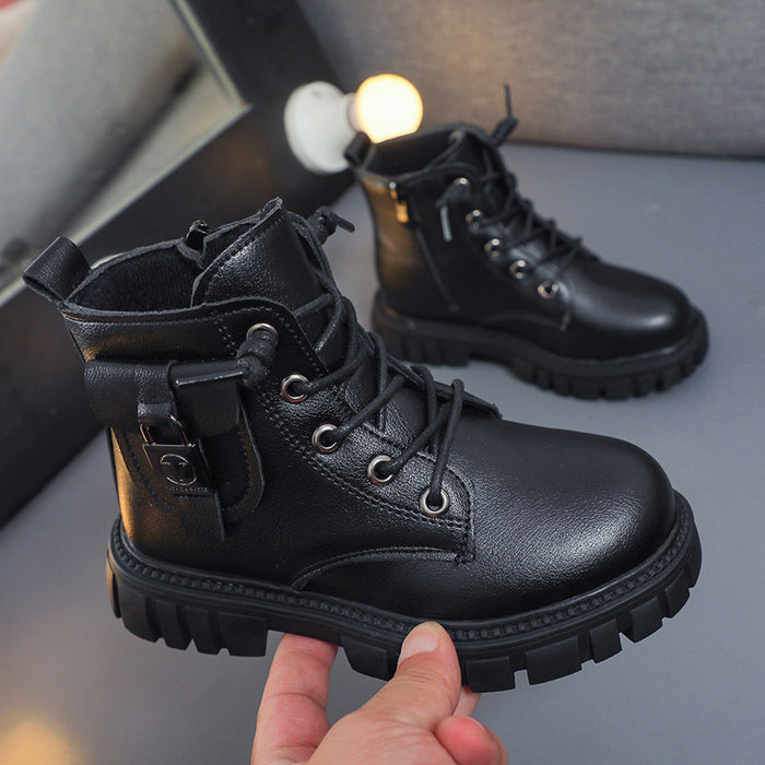 Wholesale A Pair/ Girls' Fashionable Short Boots Winter New Styles Versatile Martin Boots JDC-KS-SB001