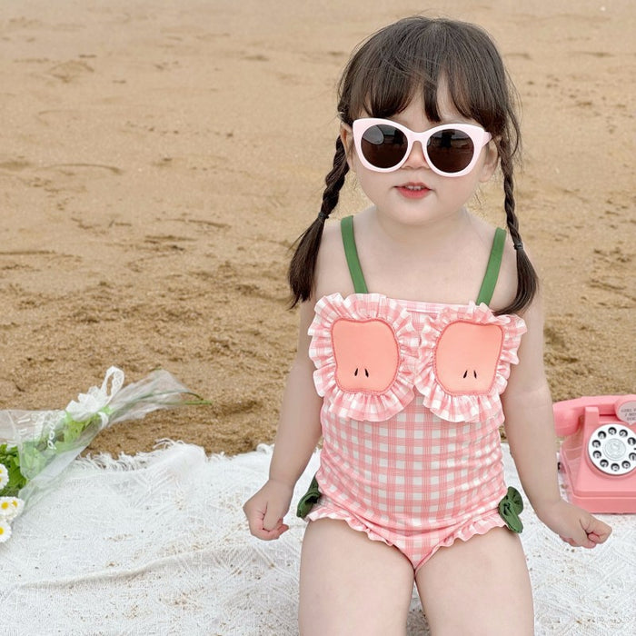 Wholesale Swimsuit, bikini, cute camisole, one-piece swimsuit, quick drying children's swimsuit