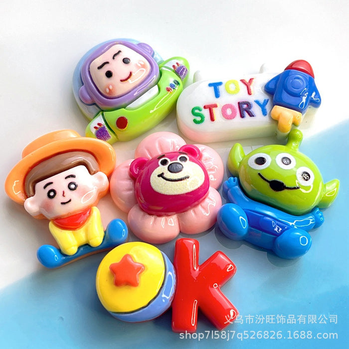 Wholesale Cartoon Toy Mobilization Resin Accessories Cream Glue Hair Accessories Headband Pendant Mobile Phone Case Beauty Decoration Material