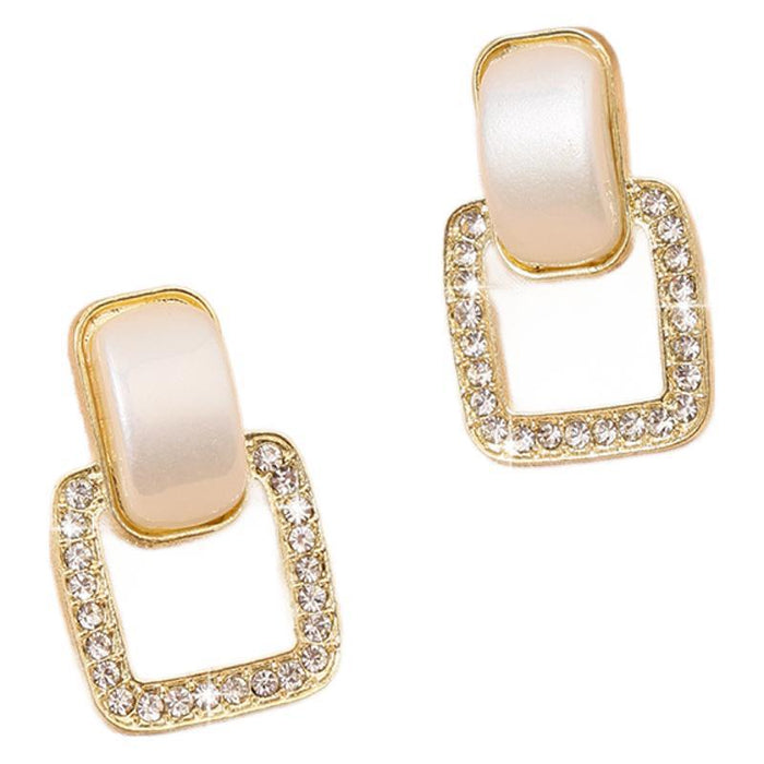 Wholesale Pearl Earrings Square Pearl Earrings Distinctive Earrings Women