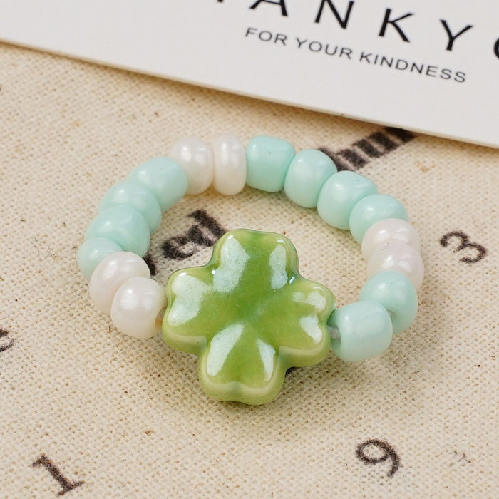 Wholesale New Ceramic Flower Ring Wholesale Student Versatile Handpiece