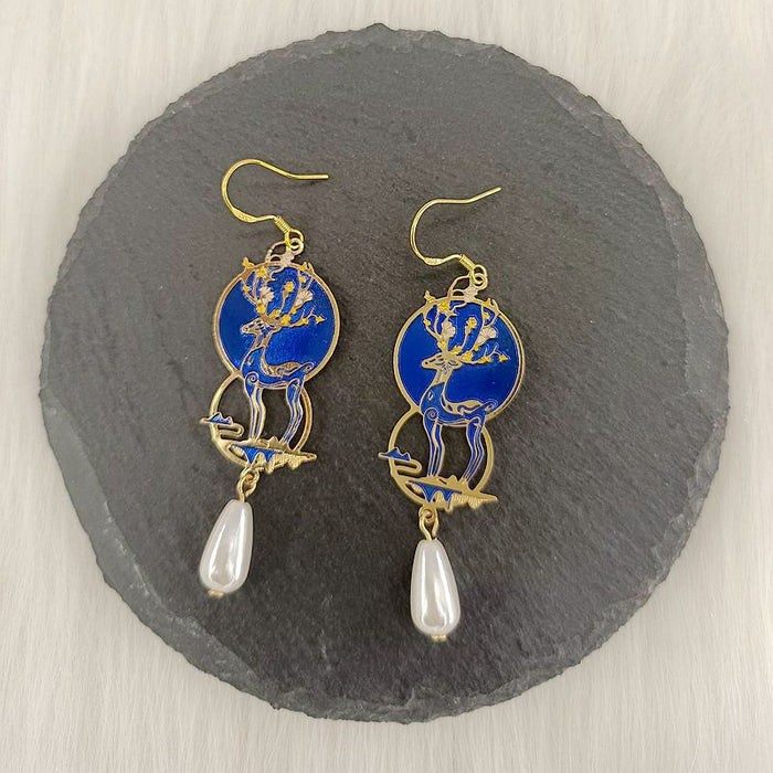 Wholesale Retro Ethnic Deer Earrings JDC-ES-Msy005