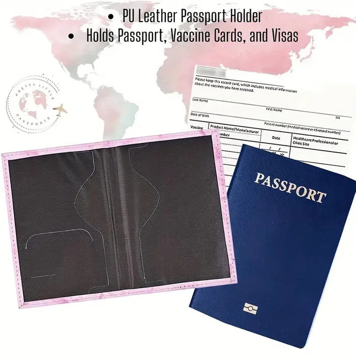 Wholesale Trendy Monogram Passport Cover Initial PU Leather Travel Wallet Unisex Boutique Card Holder